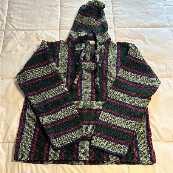 Earthbound Trading Co Other - Earthbound Trading Co Baja Pullover Unisex Size XL Green Blue & Red